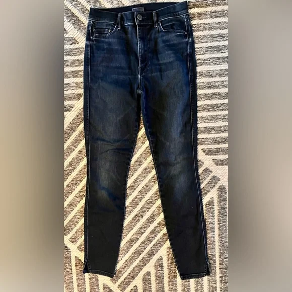 MOTHER Sz 26 High Waisted Vamp Slightly Sinful Black Orig$278 - Picture 3 of 12